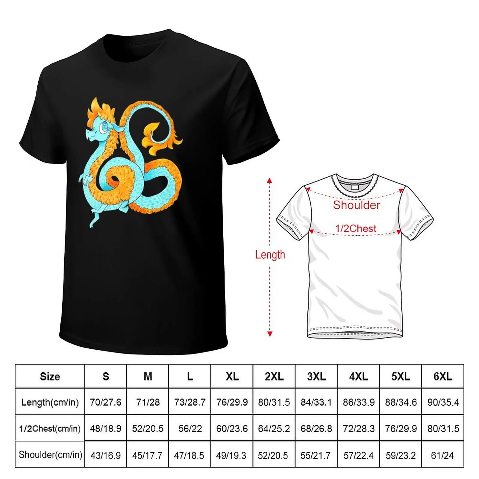 The Great Curly Dragon T-Shirt Plus Size Quick Dry Sports Tee