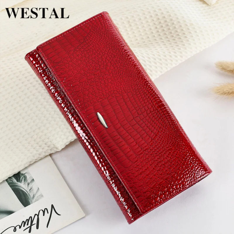 

Women's long genuine leather wallet, new model