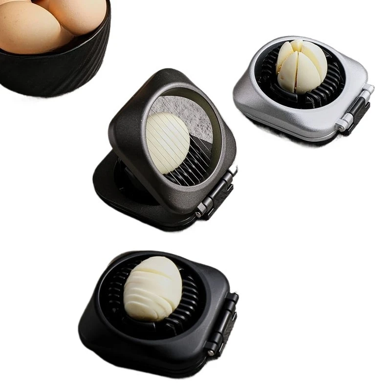 Aluminum Alloy Egg Slicer, 2-in-1 Multi-Function Cutter for Slicing & Dividing Eggs and Ham