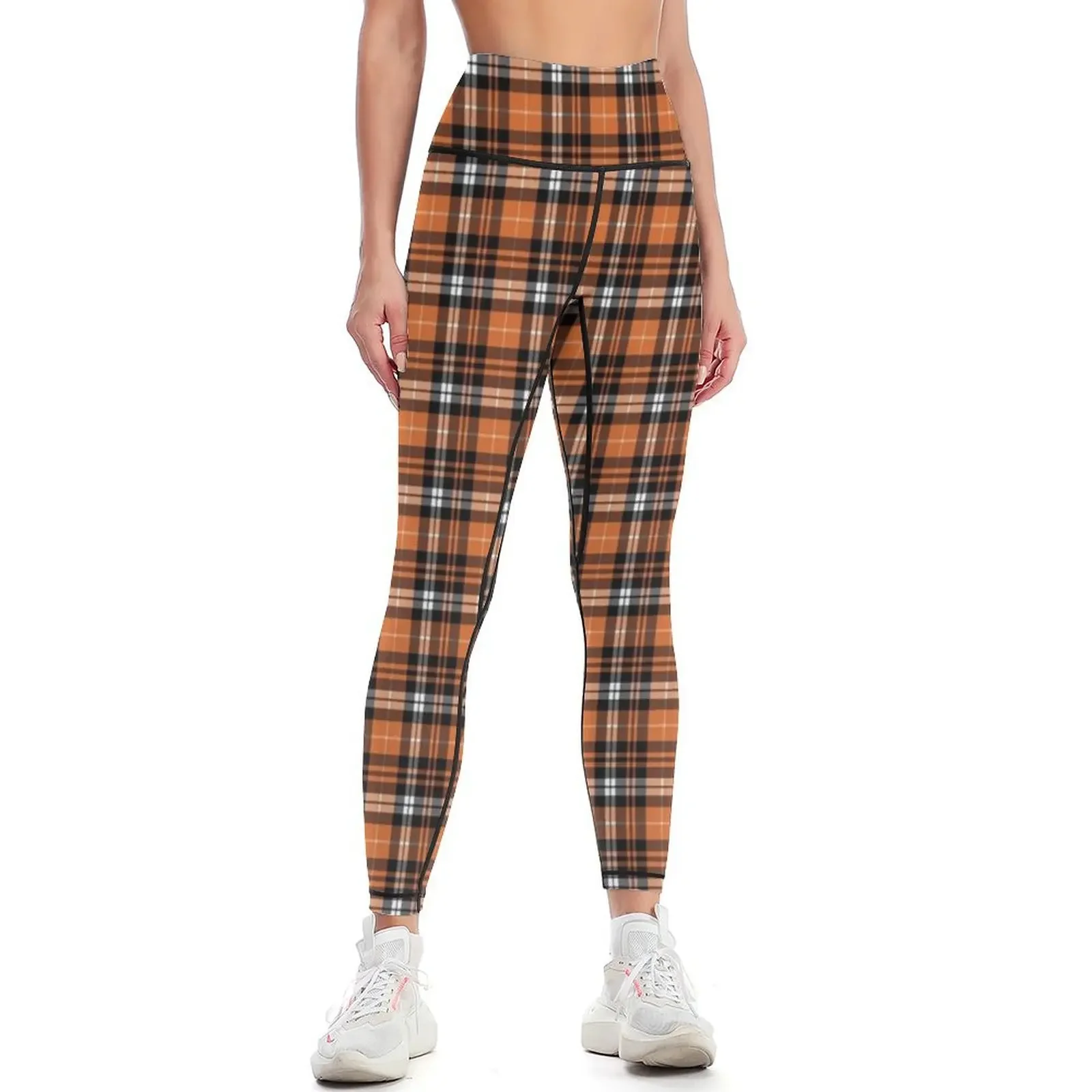 

Pumpkin Plaid Leggings Women's sports pants sports shirts gym Sports pants woman harem pants Womens Leggings