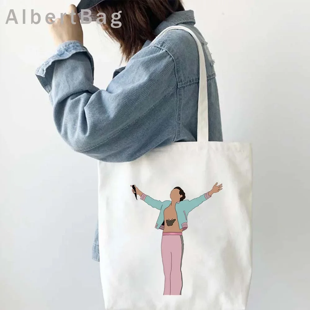 Fashion Love On Tour Floral Shopping Tote Canvas Bag Sunflower Shopper Harry Cotton Cute Fans Gift Shoulder Bags Cartoon Handbag