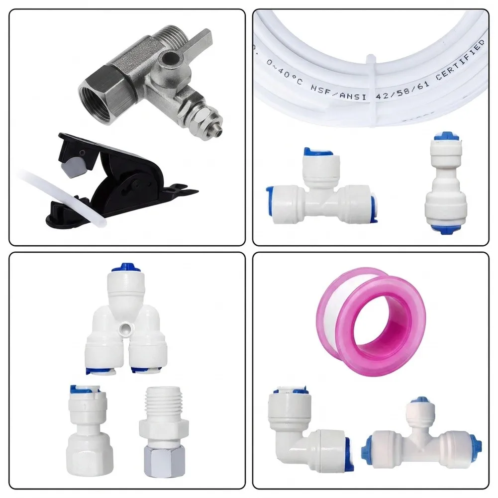 for pe Tubing for Quick Connect Accessories Kit 10 Feet 5/16 with Angle Stop Valve and Professional Dicing Saw for RO Filter