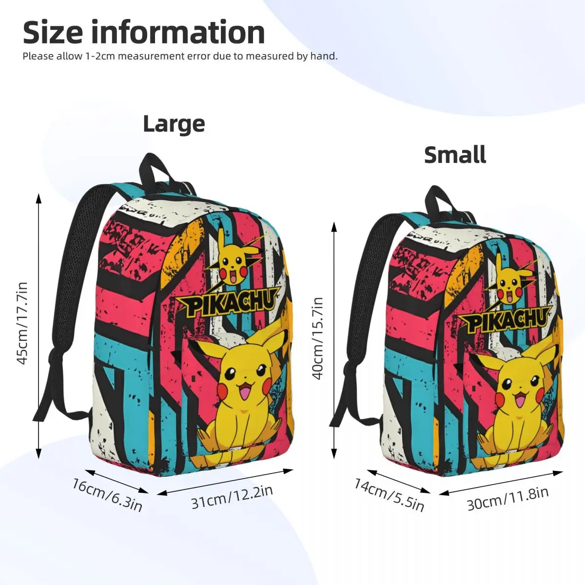 Popular Anime Handbag Pikachu For Boy Girl Fashion Campus Gift Large Capacity Daypack