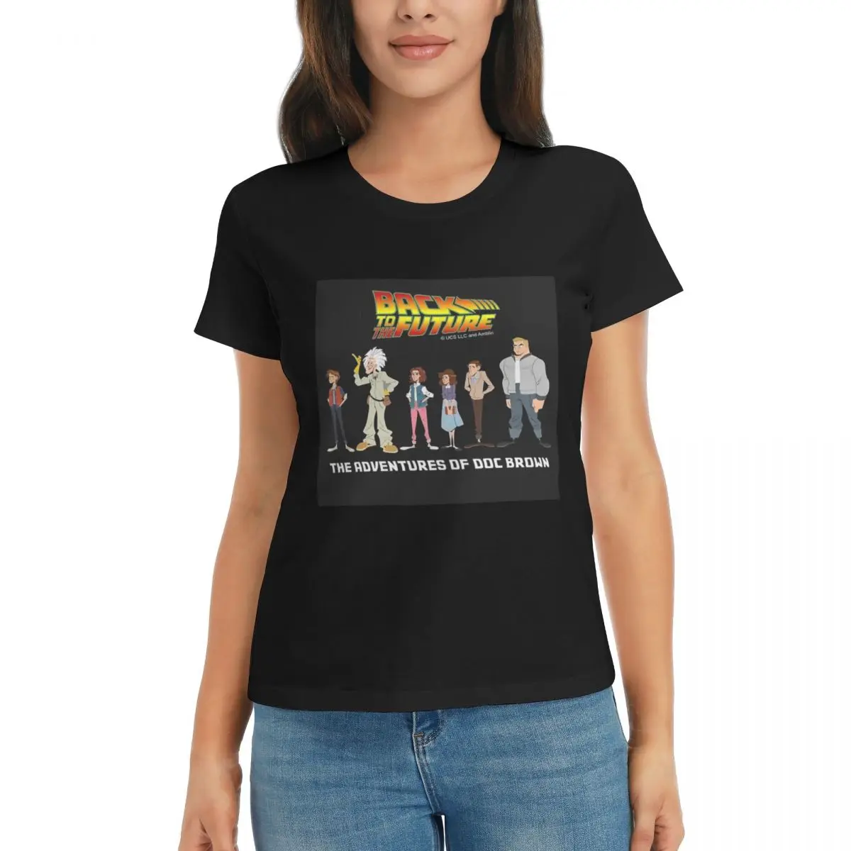 

Women T-Shirt Retro Back To The Future Summer Short Sleeve Tees O-Neck Cotton T Shirts Clothes Tops Streetwear