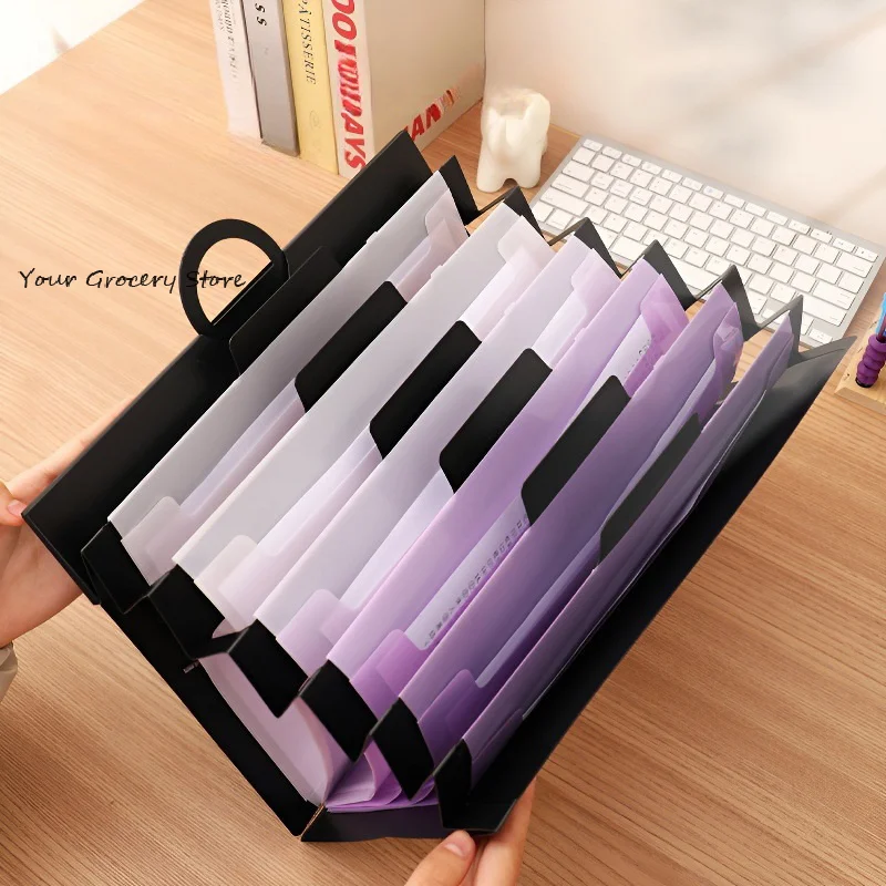6-pocket Hanging Folder Multi-color Hanging File Organizer Removable Hanging Paper Organizer