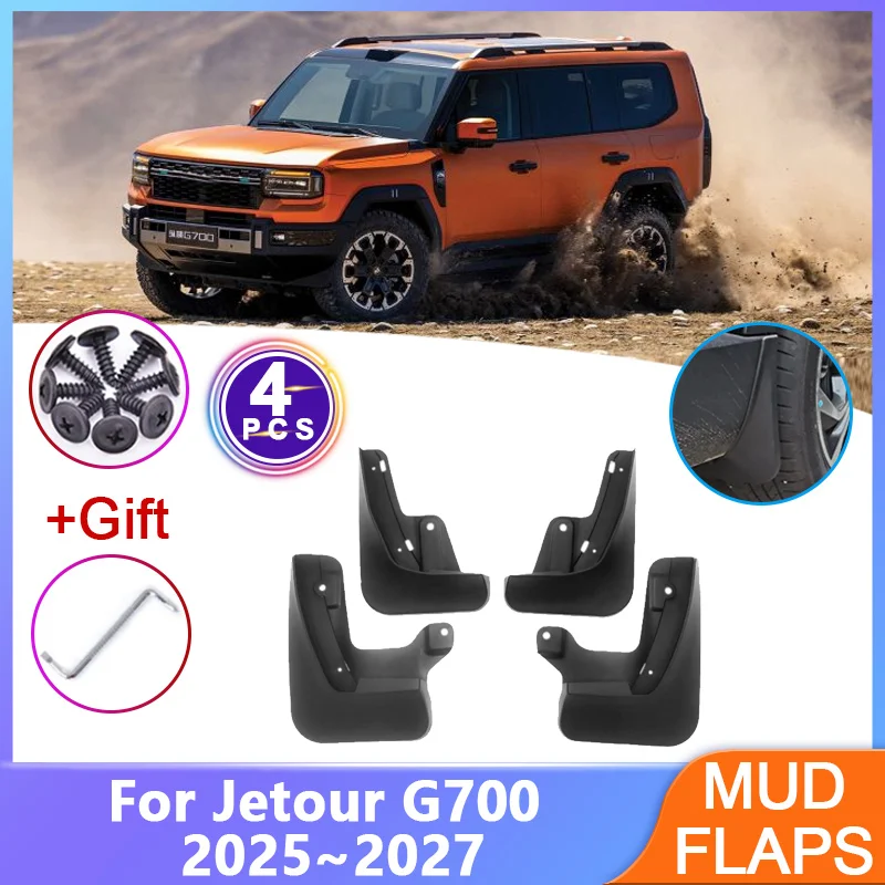 

4PCS For Jetour G700 Accessories 2025 2026 2027 Car Mudguards Front Rear Anti-splash Mud Flap Guard Wheel Fender Mudflaps Tools