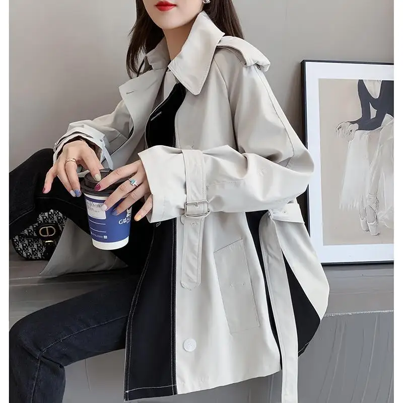 

Autumn Winter Fashion Turn-down Collar Long Sleeve Solid Color Coats Women's Clothing All-match Simplicity Button Korean Tops