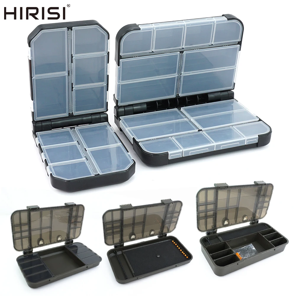 Hirisi 10/16 Compartments Mini Storage Case Fishing Tackle Box Fish Hook Lure Baits Plastic Storage Box Fishing Accessories