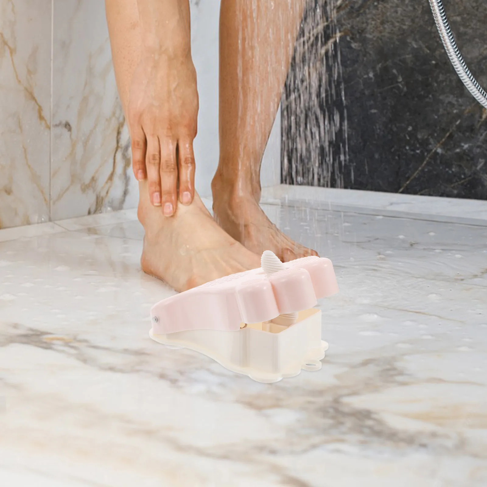 

Toe Cleaner Foot Scrubber Sky-Blue Lazy Press Type Toe Gap Scrubber Soft Bristle Foot Shower Brush Care Tool for Elderly
