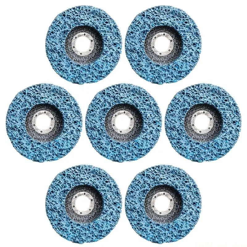 A2BE Pack Of 7 Nylon Buffing Grinding Discs Abrasive Wheel For Car Paint Rust Removal