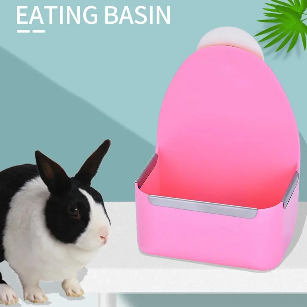 Plastic Pet Food Bowl Fixed Large-capacity Anti-drop Feeder Bowl for Rabbit Guinea Pig Chinchilla Rabbit Feeder Pet Accessories