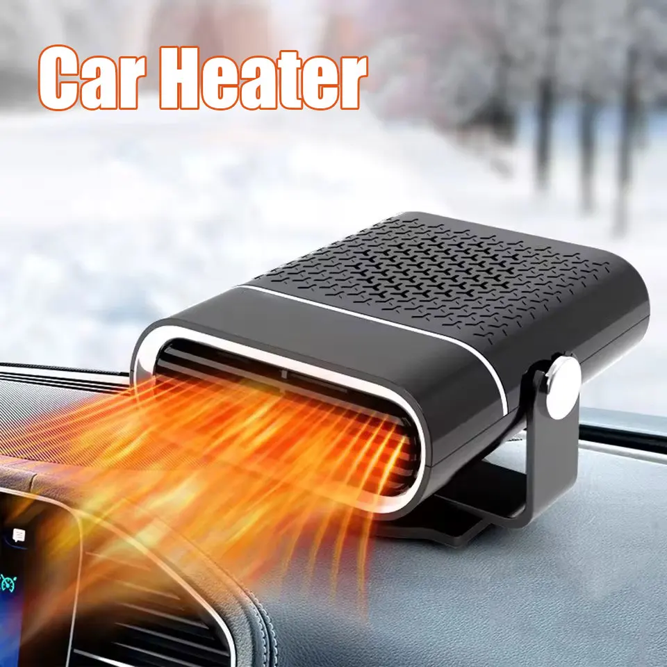 ​​12V 24V 150W Portable Car Heater​​ Fast Heating & Cooling Fan 360° Rotation Defogger/Defroster Cigarette Lighter Plug-in