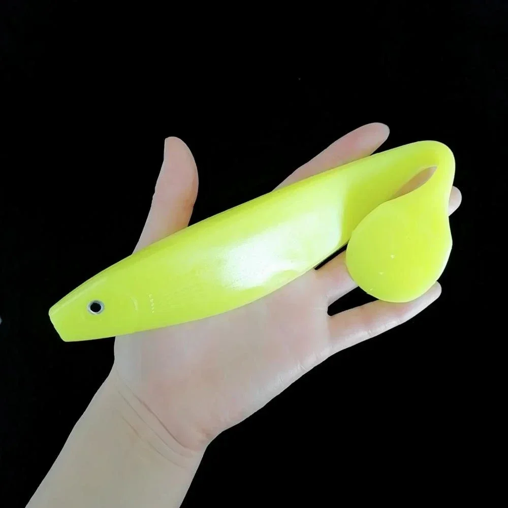 MUKUN 25 cm/71,5 g Tiefsee Big T Schwanz Fisch Kunststoff Weiche Angeln Köder Silikon Köder Wobbler für Hecht Karpfen Angeln Pesca