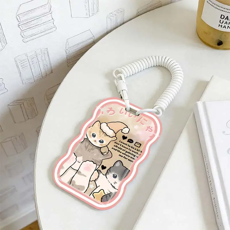 Card Holder for Kpop Photocard Holder Stretchable Spring Cord Student Bus/Meal Card Protection Case Photo Protector