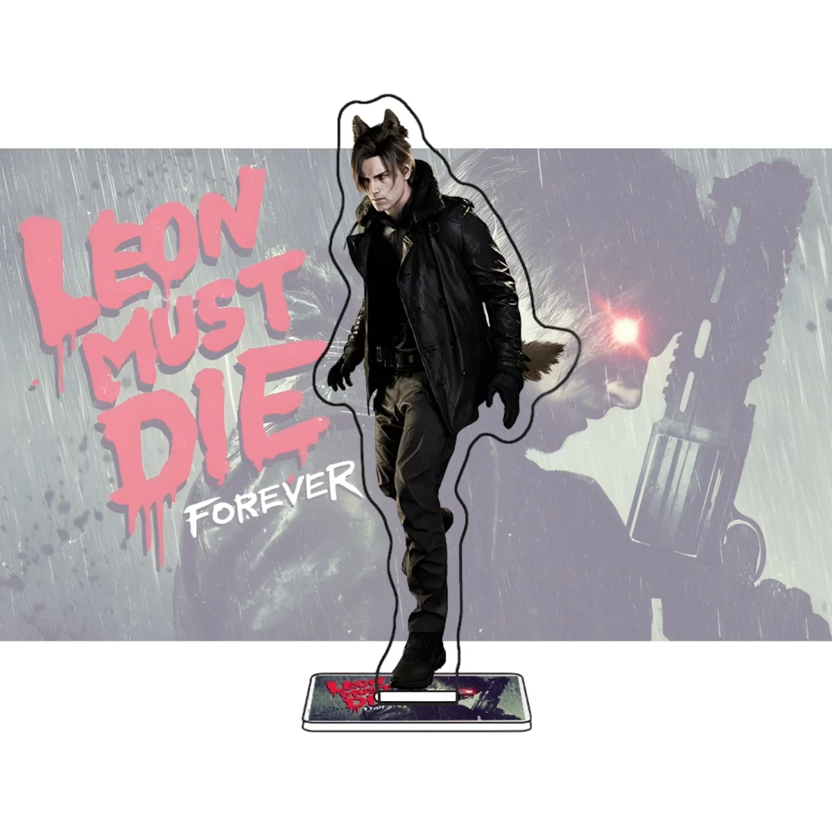 Resident Evil Leon S. Kennedy 15cm Acrylic Stand Keychain Anime Figure Desktop Display Ornament Raccoon City Police Replica Coll