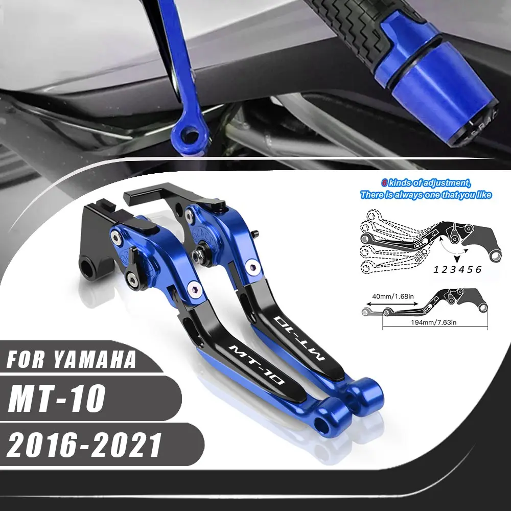

For Yamaha MT-10 2016-2021 CNC Clutch Lever Brake Lever Set Adjustable Folding Handle Levers Motorcycle Parts