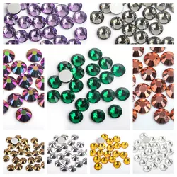 SS6 Multi colori Crystal AB 3D Flat Back Non Hotfix Nail Art strass decorazione