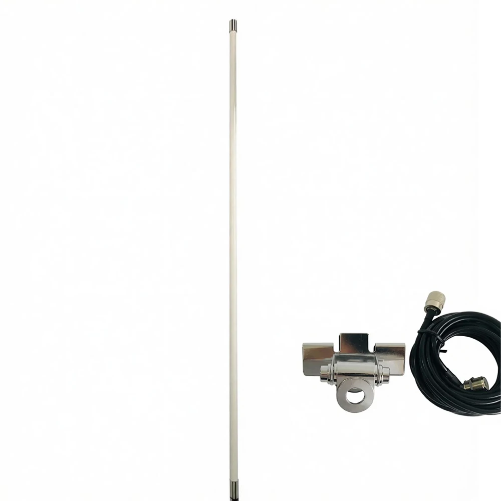 Dual-Band 144/430MHz VHF/UHF Omni-Directional Fiberglass Antenna for Ham Radios, Cars & Receivers - PL259 UV Connector (Full Kit