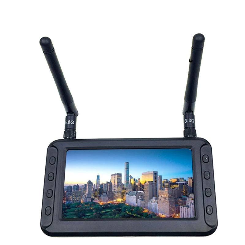 4.3Inch 5.8G Dual Receiver FPV DVR Monitor, LCD Screen 800X480, For RC FPV Drone Quadcopter