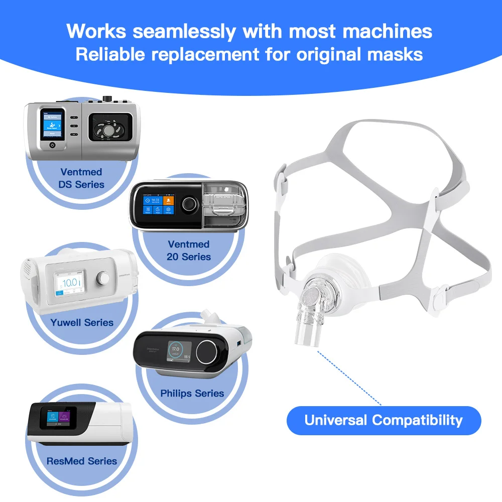 Cpap Mask Nasal small nose mask with Headgear Silicon Cushions Frame for CPAP Machine Sleep Apnea Anti Snoring