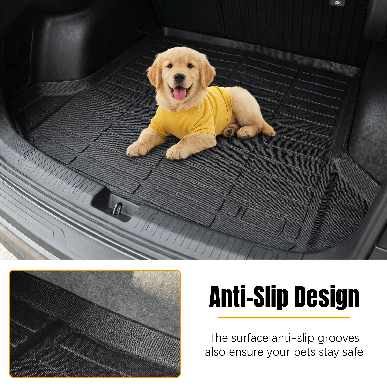 

Protection Full Set Cargo Trunk Liner Set All Weather TPE Car Floor Mats for Chevrolet Equinox 2018-2024