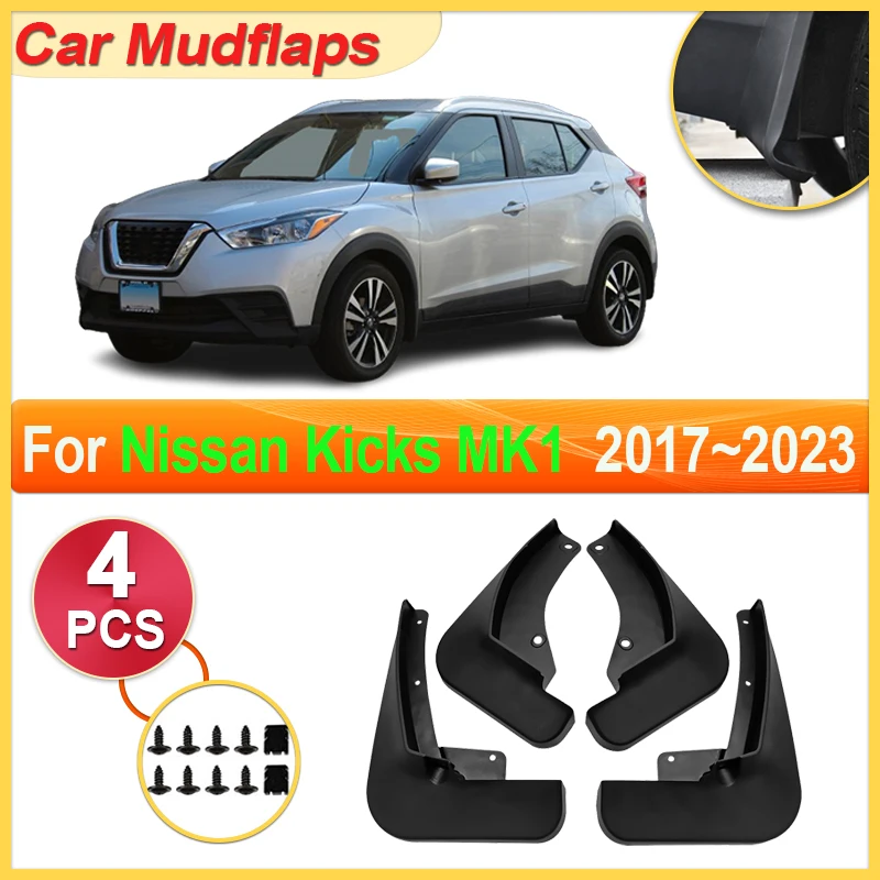 

For Nissan Kicks MK1 Accessories 2017~2023 2022 Car Mudguard Part Mudflap Tool Splash Fender Flare Cover Guard Auto Mud Protecti