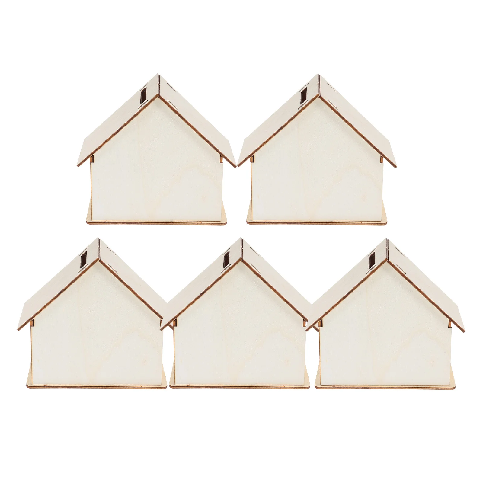 

5Pcs Kids Bank Craft Unfinished Wooden Coin Bank DIY Children Money Box for Saving Habit Decor Saving Box Change Container