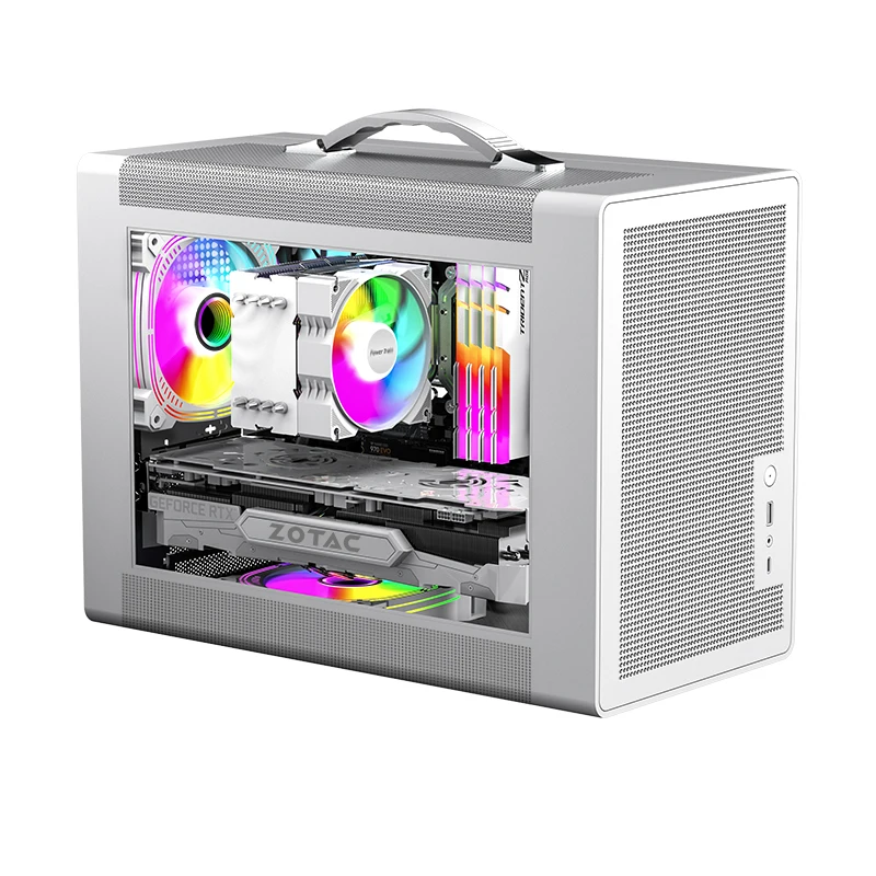 

Power Train X-GAMERX P60 MATX ITX Portable Desktop Mini TypeC Desktop Case