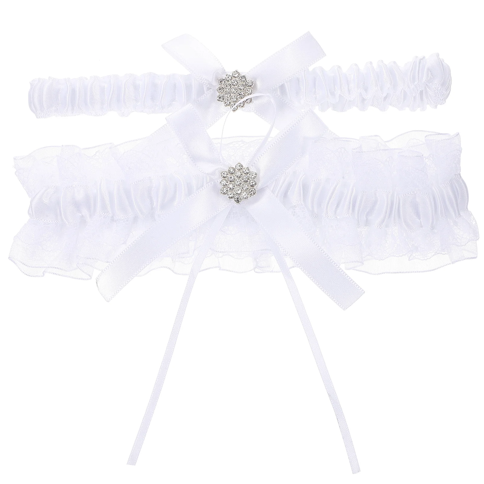 

Bridal Wedding Garter White Lace Leg Decoration for Bride Hen Party Accessories Style Unique Keepsake Prom Carnival