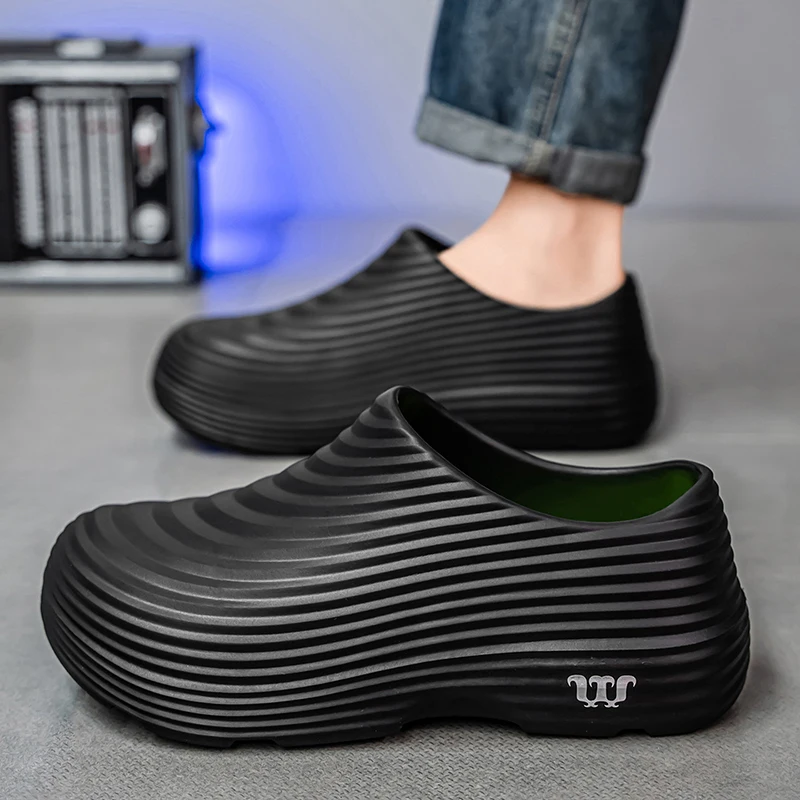 

Fashion Men Casual Shoes EVA WaterProof Non-Slip Chef Shoes Outdoor Water Shoes Garden Sandals Slip on Comfort Nurse Doctor Shoe