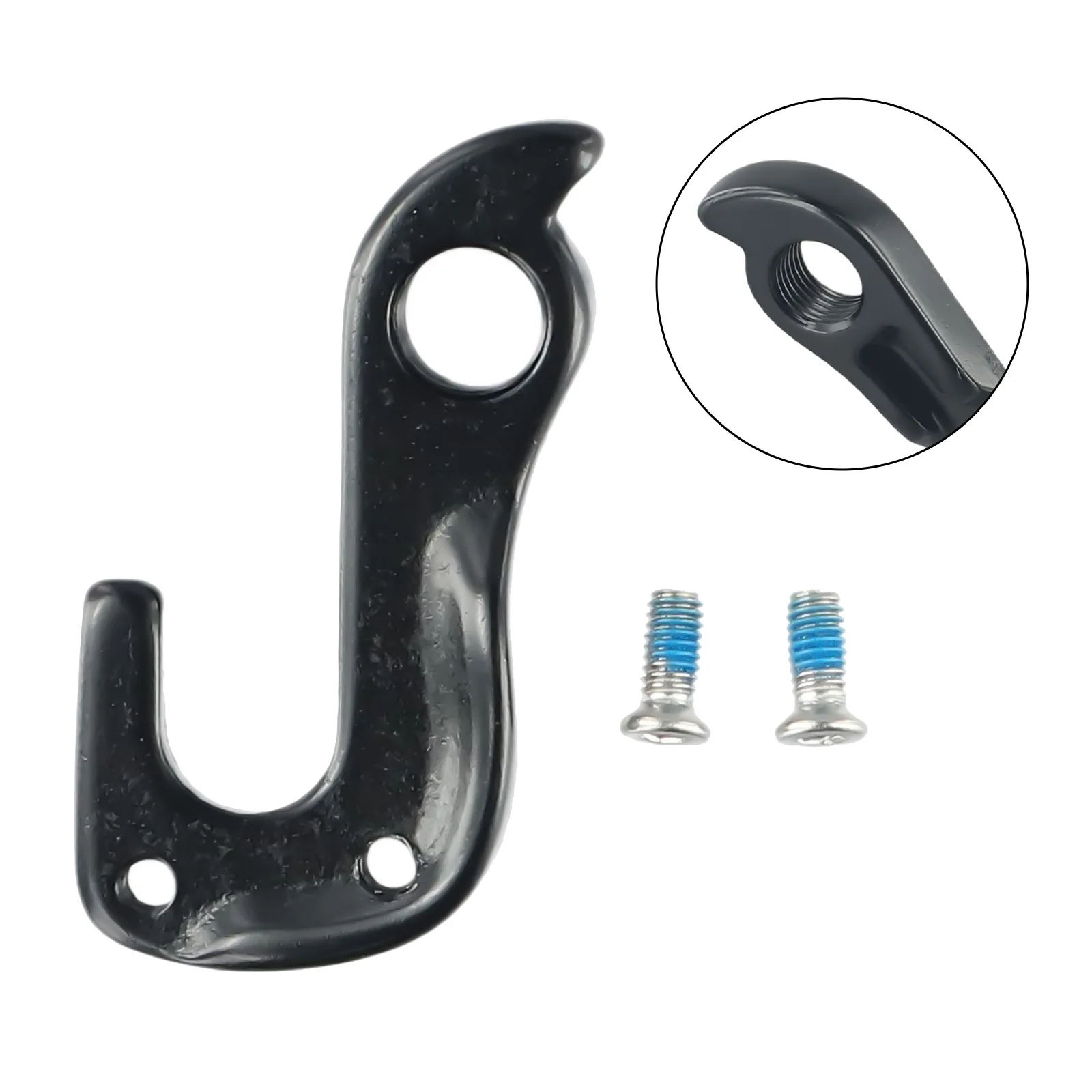 Cube 10148 D593 Bike Rear Mech Derailleur Gear Hanger  Aluminum Alloy Dropout  Black Color  Includes Bolts 15g