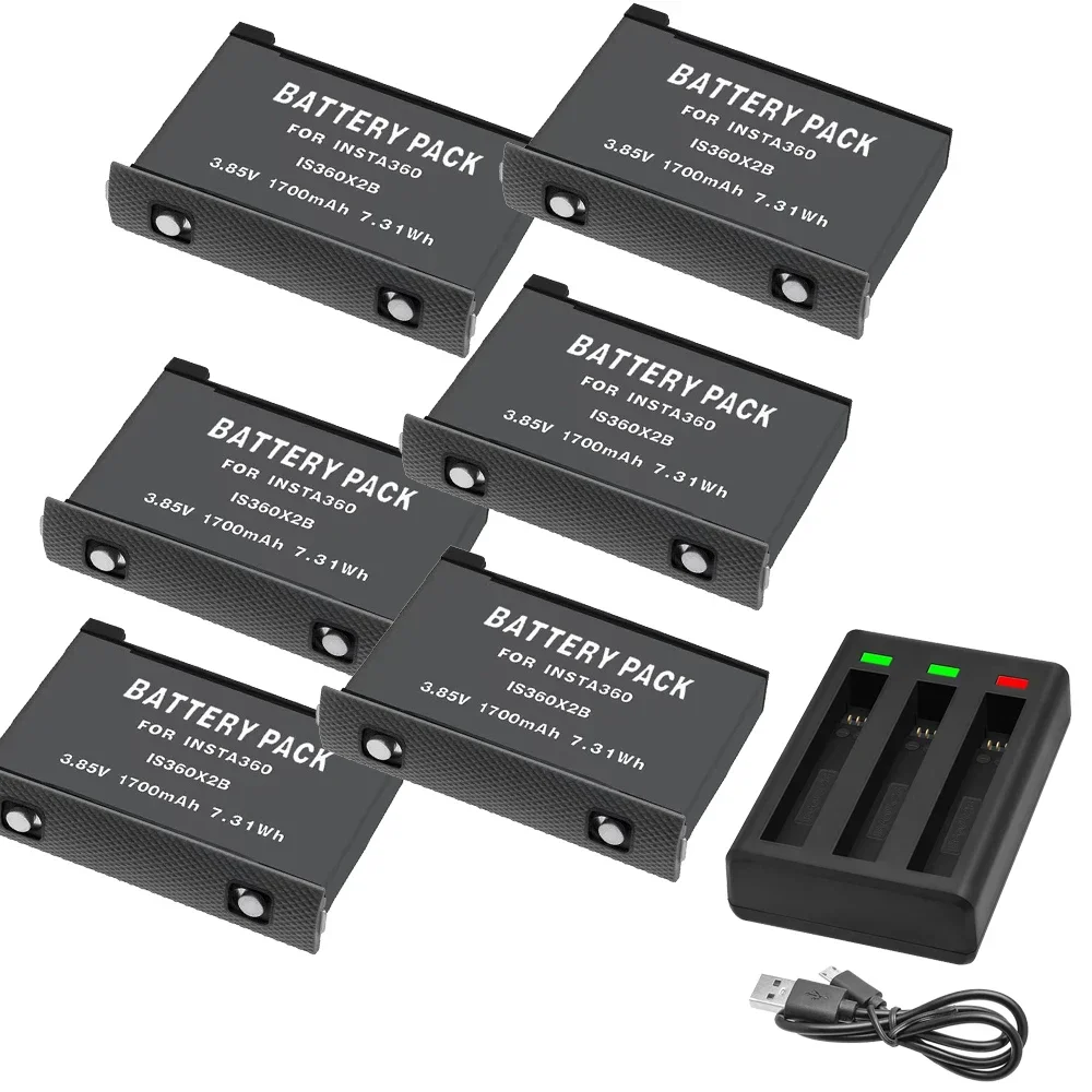شاحن بطارية كاميرا رياضية ، مناسب لطقم شادوستون من Shadowstone X3 X2 ، من من نوع V ، IS360X2