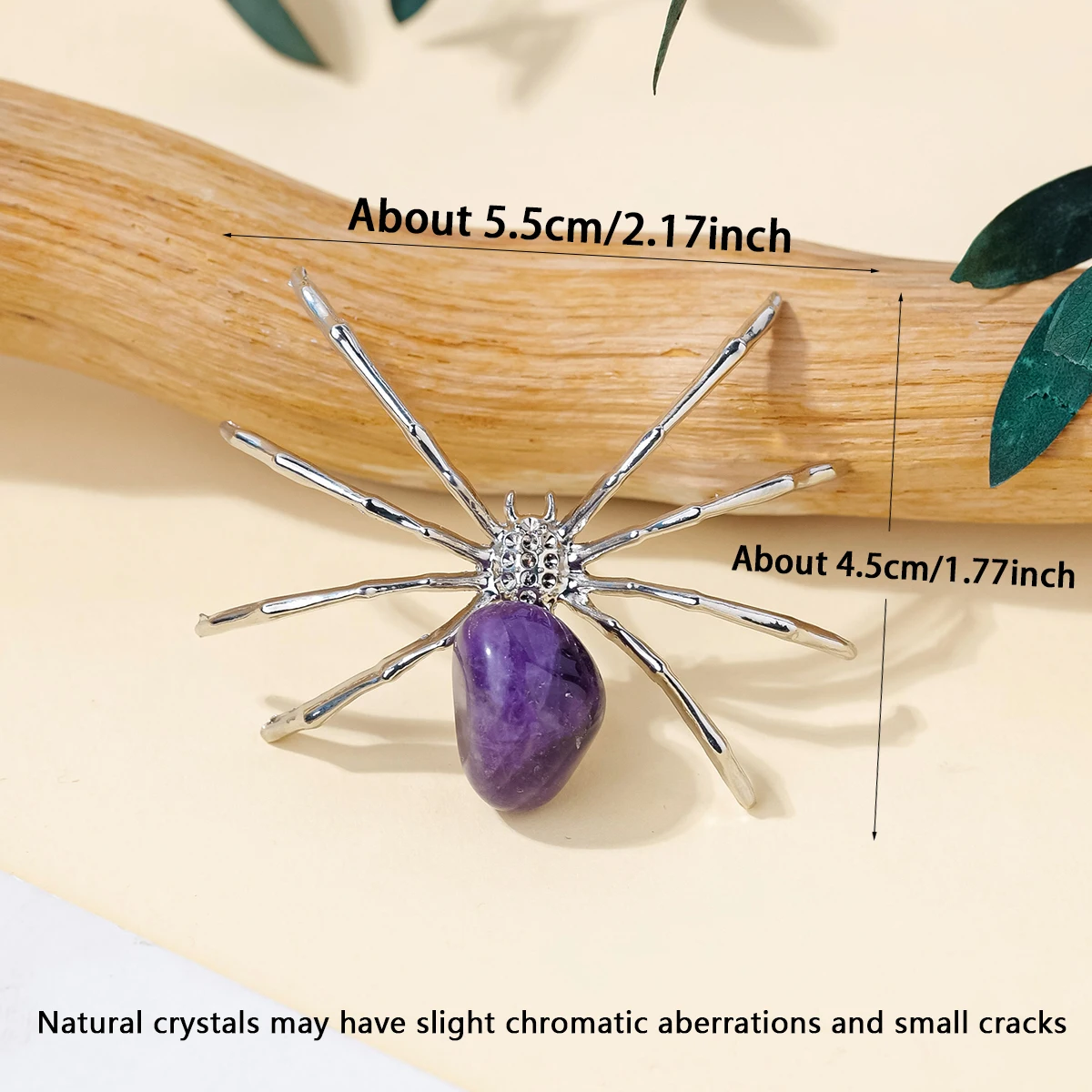 1PC Natural Stone Quartz Small Animal Spider Miniatures Home Desk Decor Christmas Family Friends