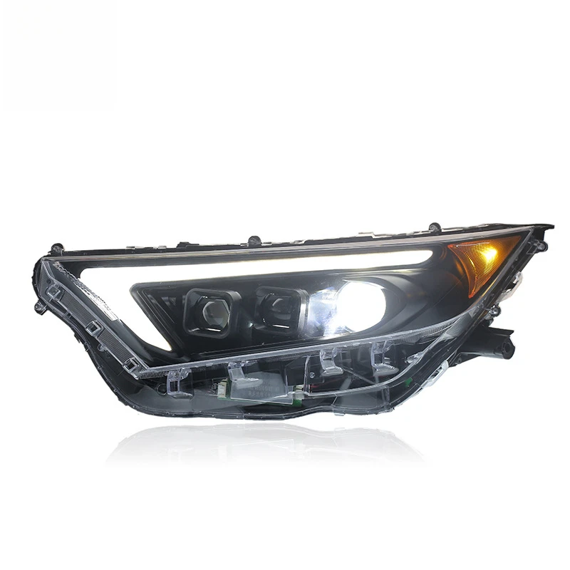 Suitable for 2020-2025 Toyota RAV4 modified headlight assembly with LED lens, light guide daytime running lights, and turn signa