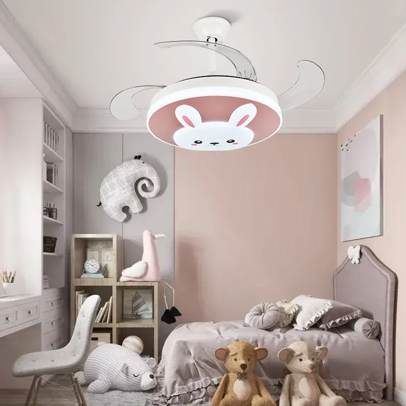 Wholesale Remote Control Decoration For Kids Quiet Smart Light And Fan Switch Flush Mount Led Ceiling Fan With Light