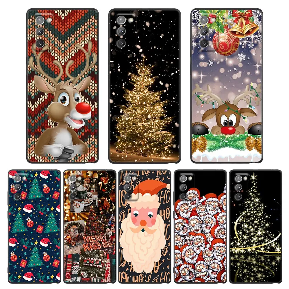 

Case For Samsung Galaxy NOTE 20 10 9 Ultra Lite M33 M32 F14 M30 M30S M23 5G J8 J7 J6 2018 Pro Plus Case Santa Elk Christmas Tree