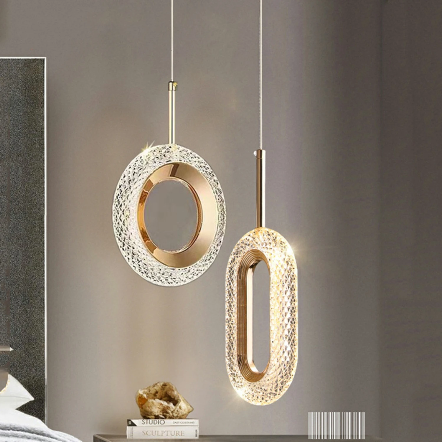 

New Illuminate your space with the luxurious ambiance of these exquisite LED pendant lights, designed to create a warm and invit