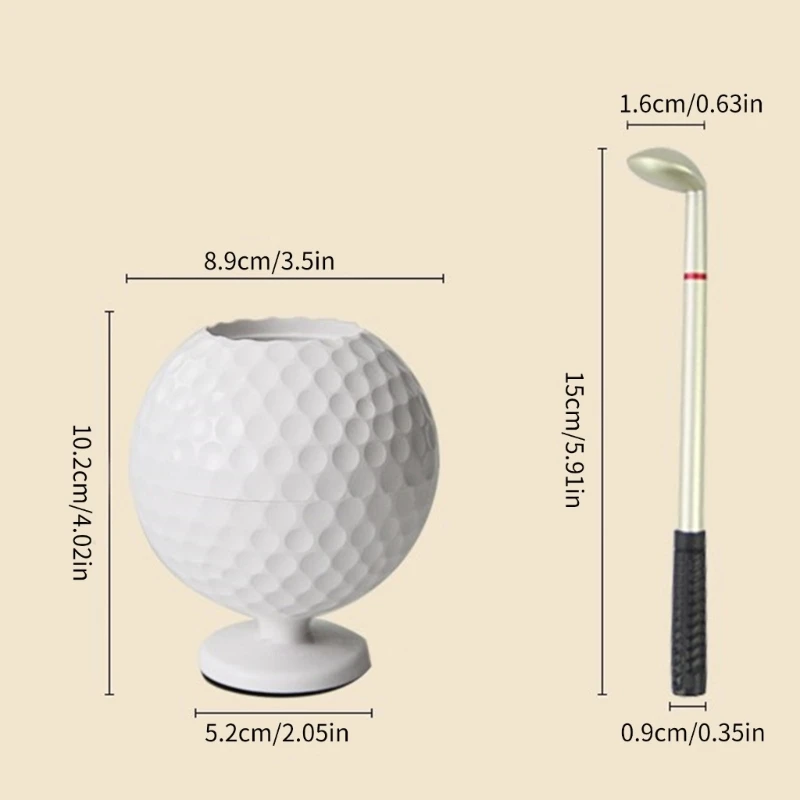 Набор из 3 шариковых ручек для гольф-клуба и держателя для ручек, деловой подарок для мужчин K1KF