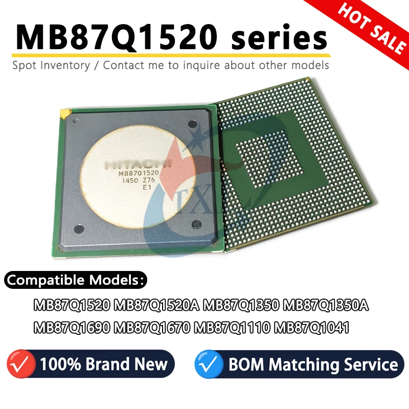 Import-Hitachi MB87Q1520 MB87Q1520A MB87Q1350 MB87Q1350A MB87Q1690 MB87Q1670 MB87Q1110 MB87Q1041 Processor Chip BGA
