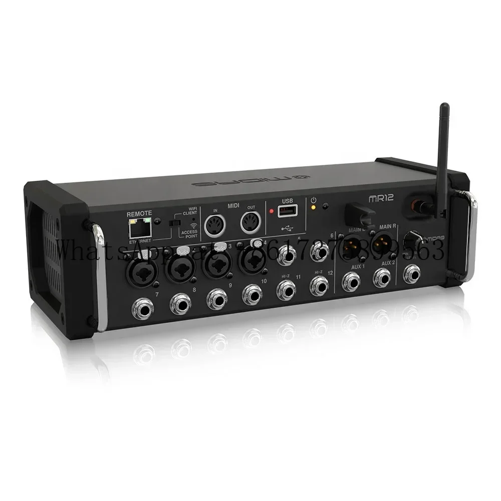 MR12 Digital Mixer 4 Midas PRO Preamps Music Equipment 12 Input Mini Rack Mixer For Studio Live