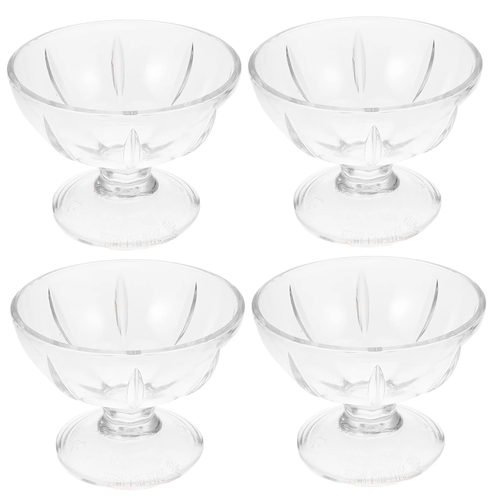 

4Pcs IceCream Dessert Cup Transparent Plastic Mini Cake Bowls Juice Cups Dessert Serving HighBased Snack Party Wedding Kitchen