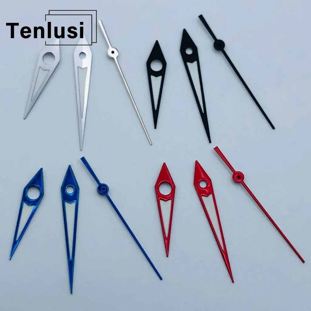 Tenlusi Luminous Watch Hands For NH35 NH36 NH38 NH39 NH70 NH72 Models Green Silver Black Red Blue Options Available