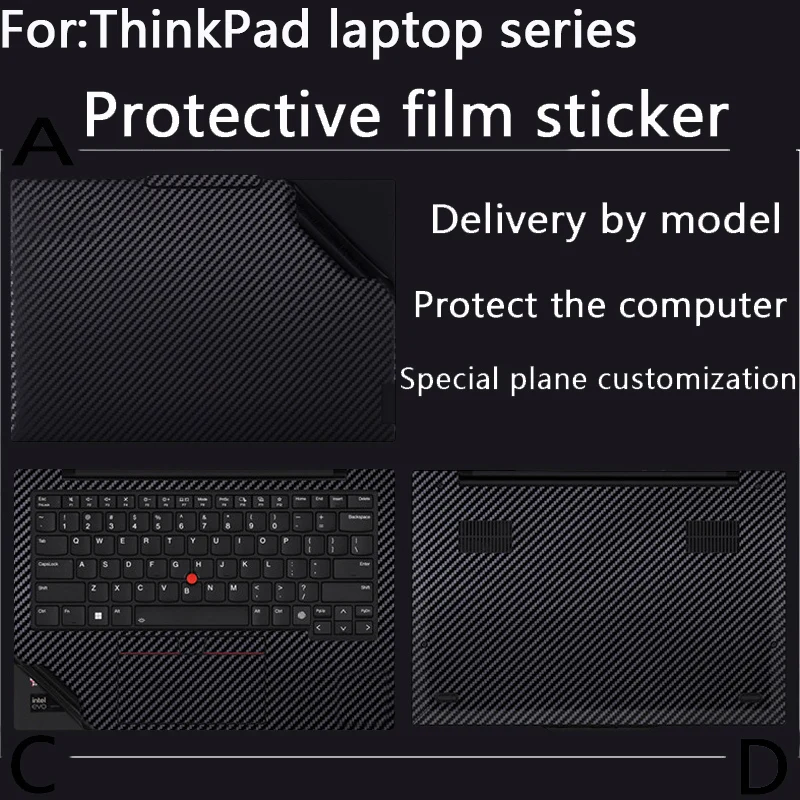 For ThinkPad T1g Gen 8/9 Protective Film Sticker ThinkPad T16 /T14s Gen 5/4 Laptop Shell Film E16/E14 Gen 8/7 Body Skin Film
