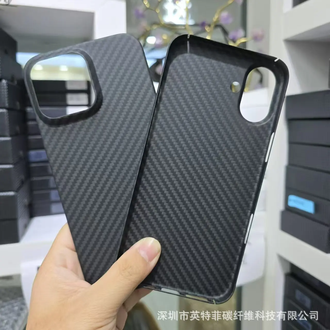 For iPhone 16 pro max aramid fiber mobile phone protective case Apple 16 Kevlar protective case anti-wear, anti-drop