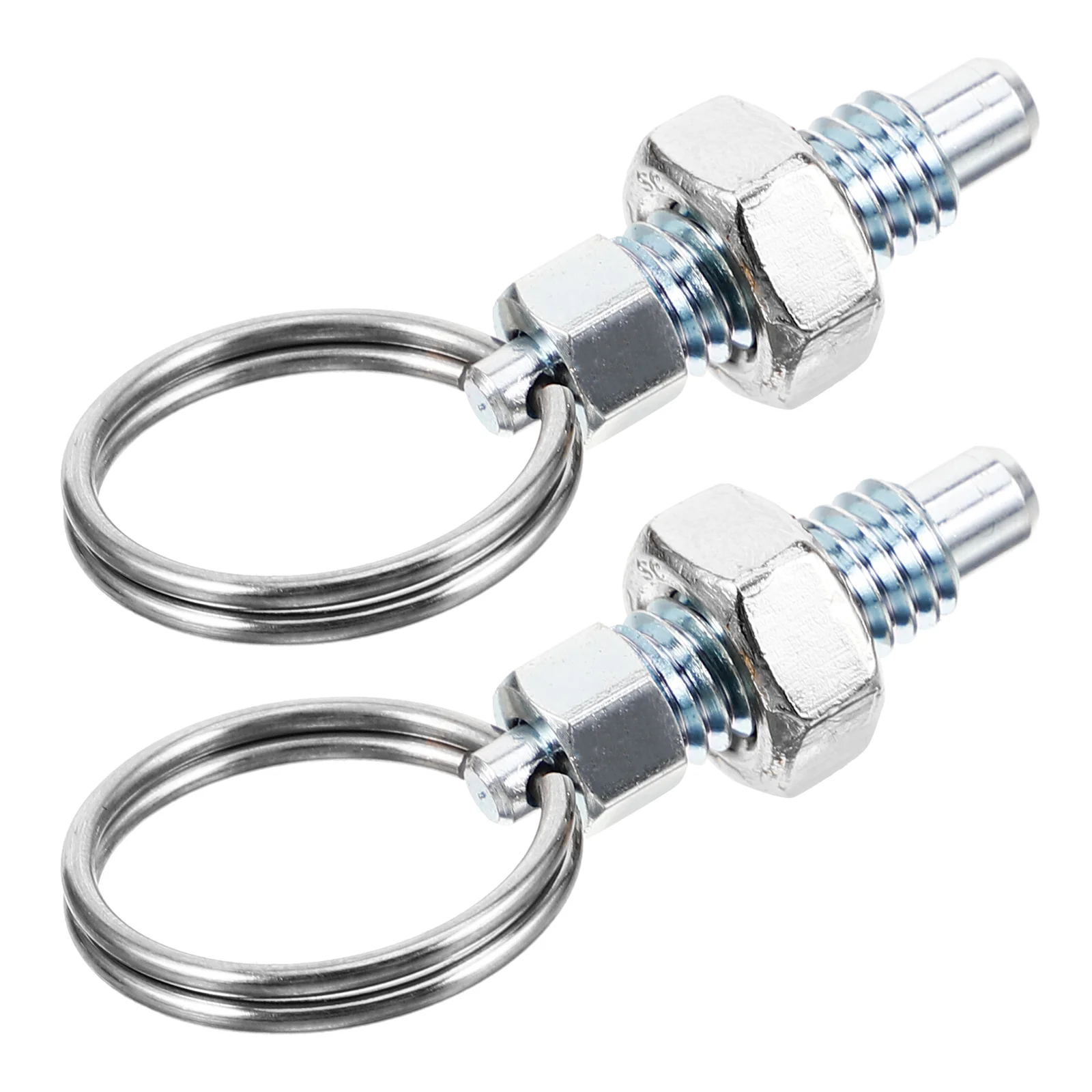 2 Pcs Plunger Pin Spring Loaded Latch Safety Steel Stainless Locking Pull with Retractable