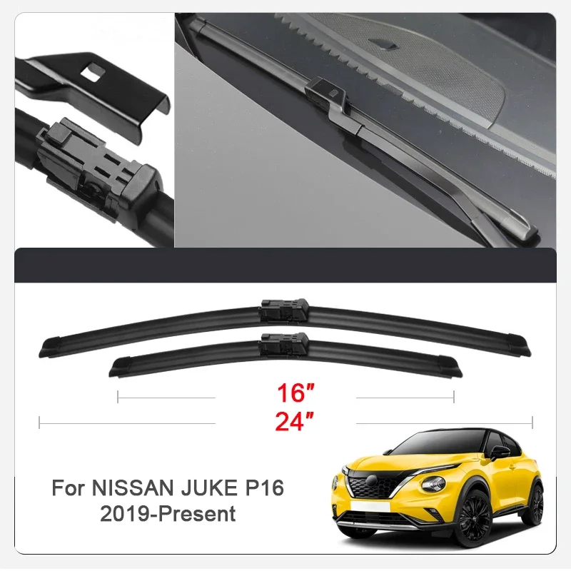 2 個車のブレードフロントガラスゴムワイパーニッサンアルティマアリヤジュークリーフマーチマイクラノート NV200 セントラヴァーサ自動車の付属品