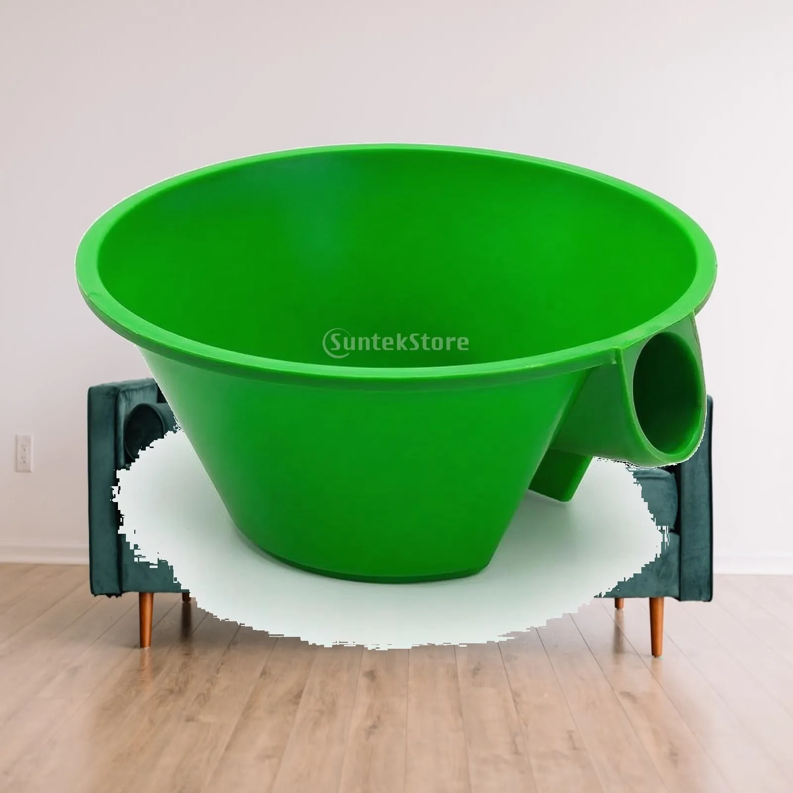 Stable Cleaning Scoop for Agricultural Waste with Durable Plastic Open Bowl and Custom Handle Mount