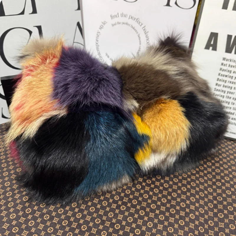 

New Winter Women Handbag Imitation Fur Fashion Hundred with Plush Bag Solid Color Large Capacity Zipper Shoulder Bag