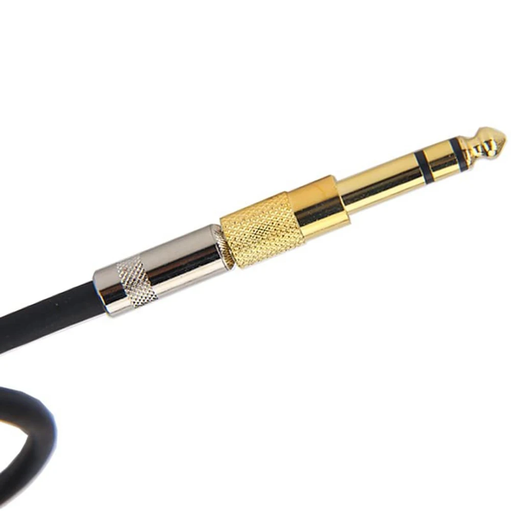 AEE8-Quarter Inch Adapter, 6.35Mm (1/4 Inch) Male To 3.5Mm (1/8 Inch) Female Headphone Jack Plug, Gold 6 Pack