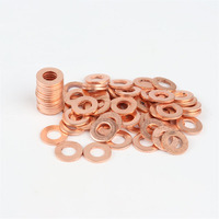 30pcs медные шайбы M4 M5 M6 M8 M9 M10 M12 M14 M16 M18 Solid Copper Washers Set Gasket Flat Ring Seal Sump Oil Plug